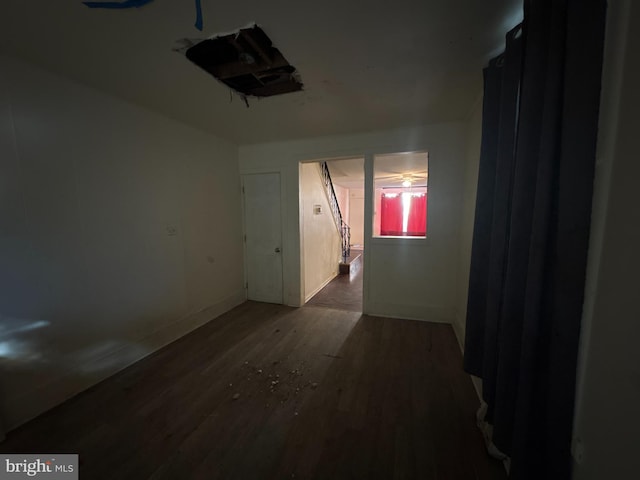 hall featuring hardwood / wood-style floors