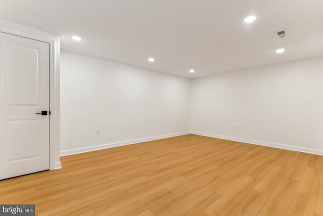 empty room featuring light hardwood / wood-style floors