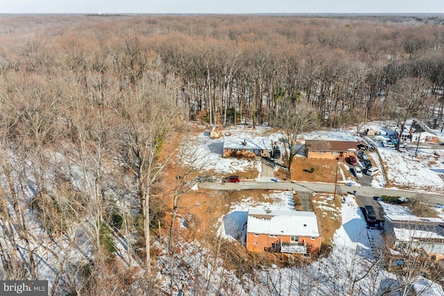 view of snowy aerial view