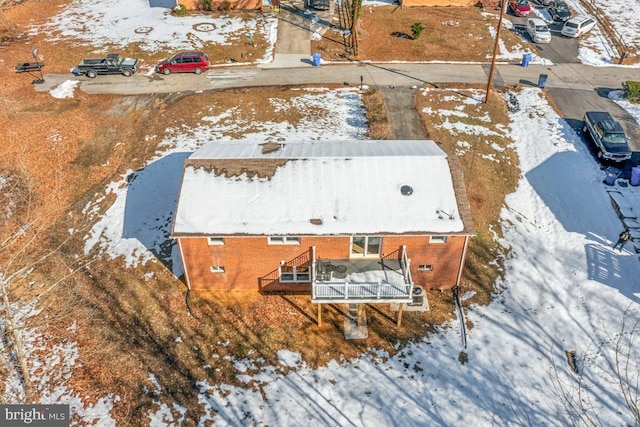 view of snowy aerial view