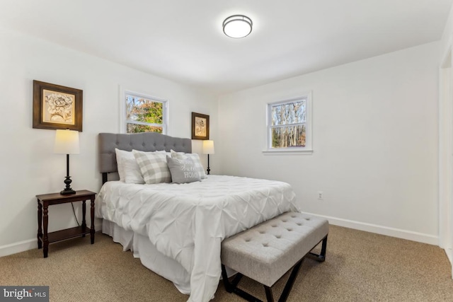 bedroom with carpet floors