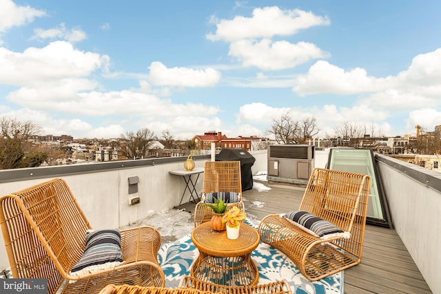 balcony with area for grilling