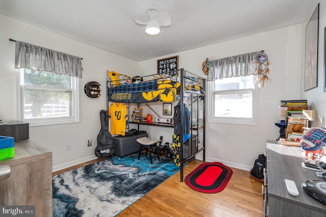 bedroom featuring hardwood / wood-style flooring