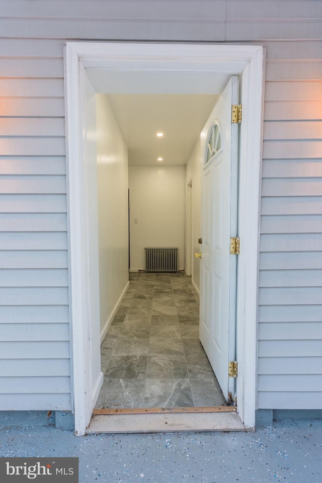 entrance to property with radiator