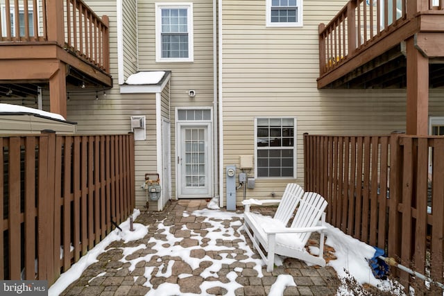 view of patio with a balcony