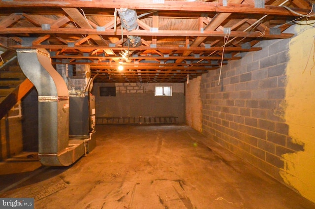 view of basement