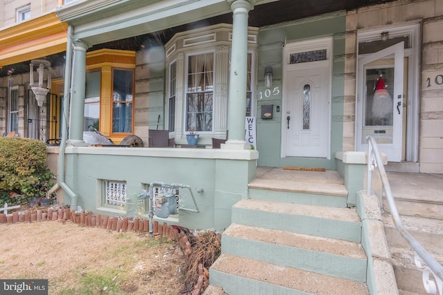 view of doorway to property