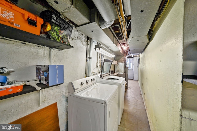 laundry area featuring separate washer and dryer