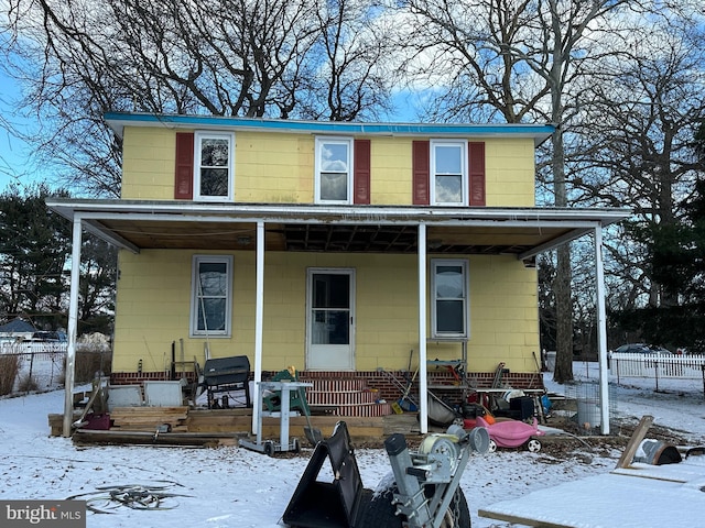 front of property featuring a porch