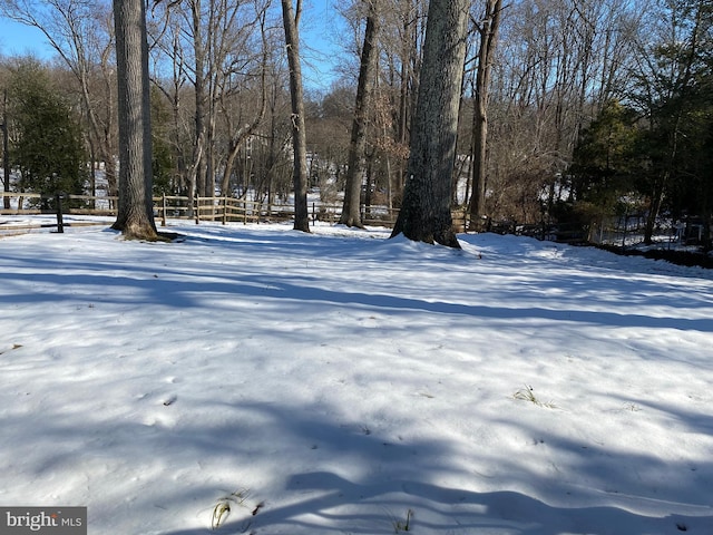 view of snowy yard