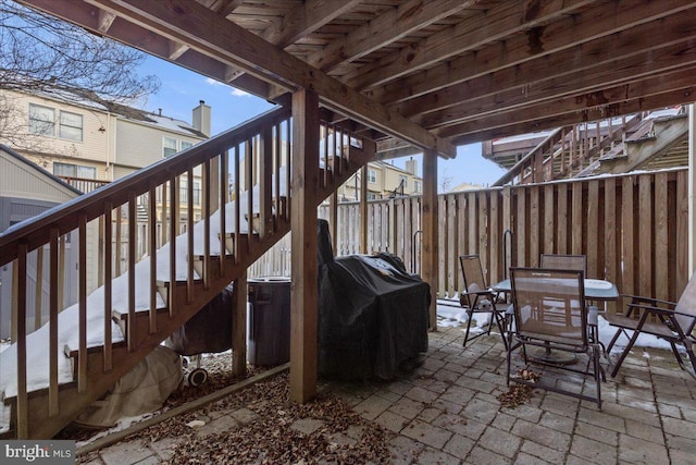 view of patio with grilling area