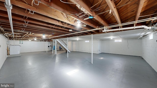 view of basement