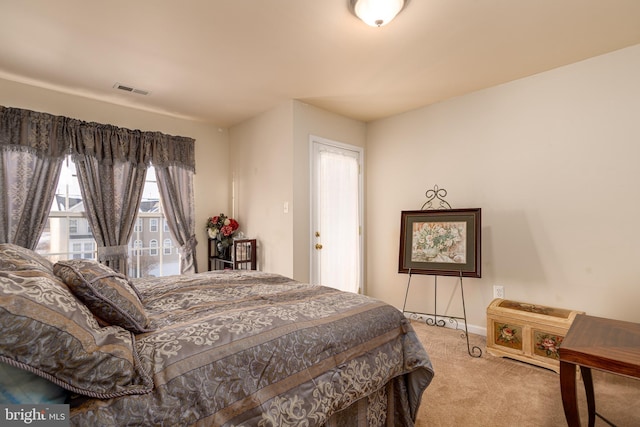 bedroom with carpet