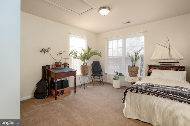 bedroom featuring carpet flooring