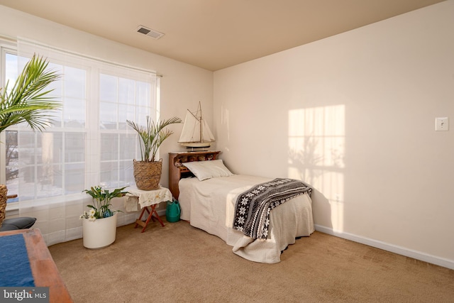 view of carpeted bedroom