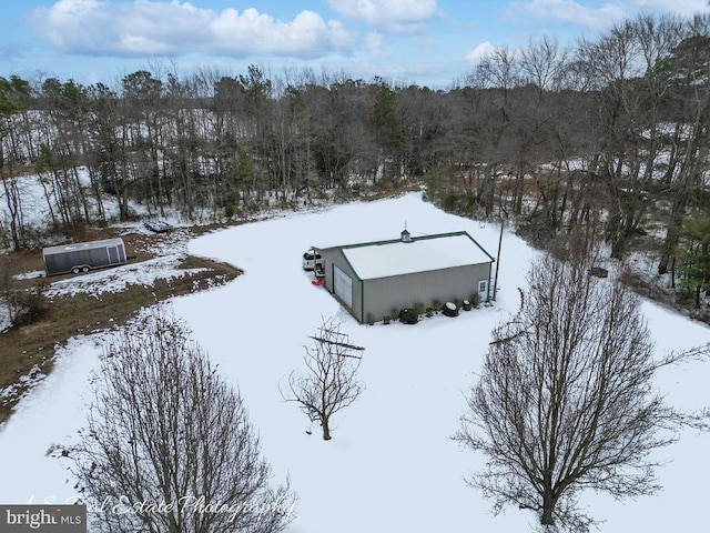 view of snowy aerial view