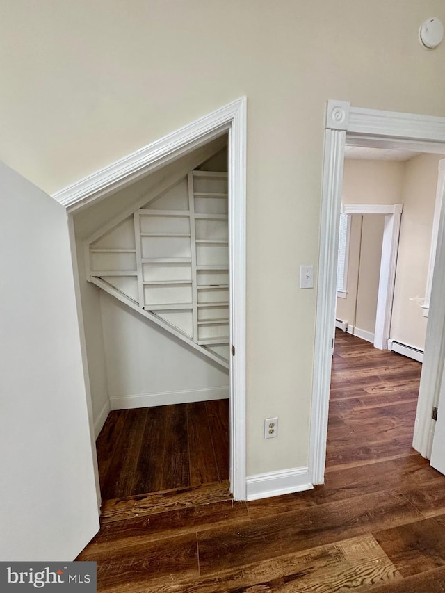 interior space featuring baseboard heating