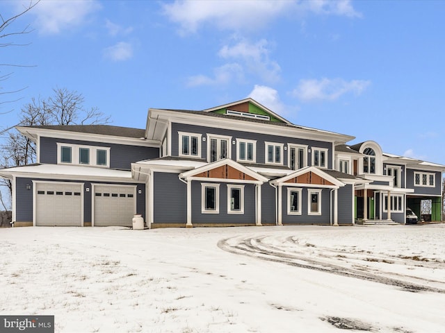 view of front of house featuring a garage