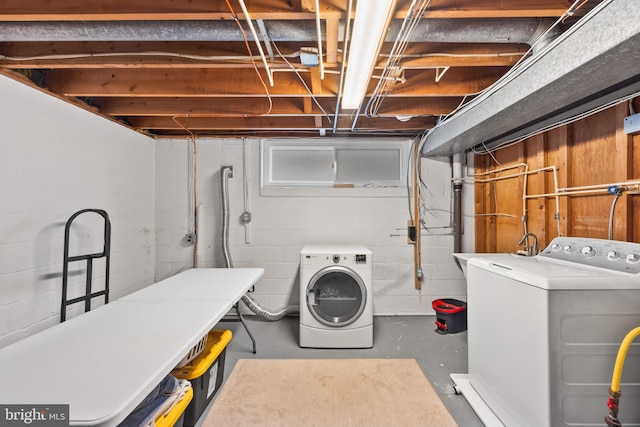 laundry room featuring washing machine and clothes dryer