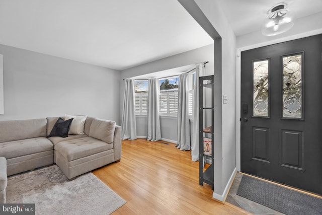 foyer featuring hardwood / wood-style flooring