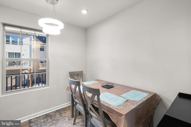 view of dining room