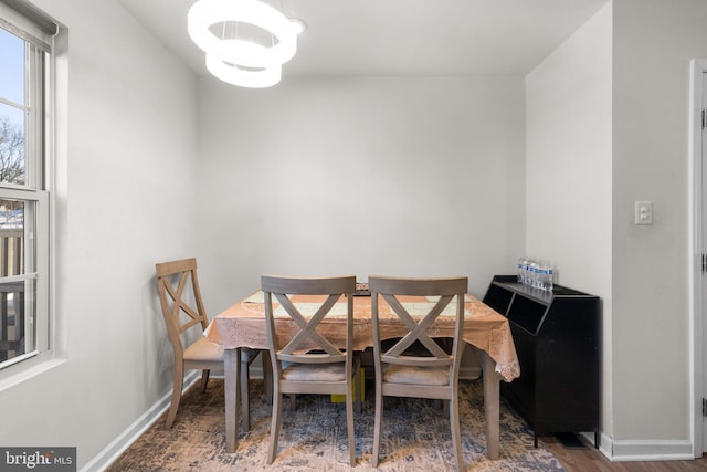 view of dining area