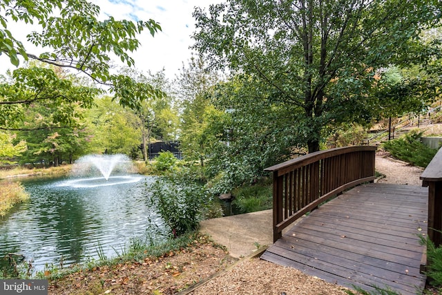 view of water feature