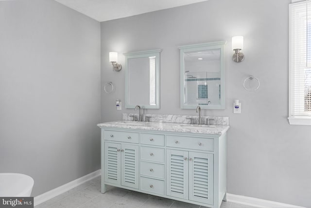 bathroom with vanity