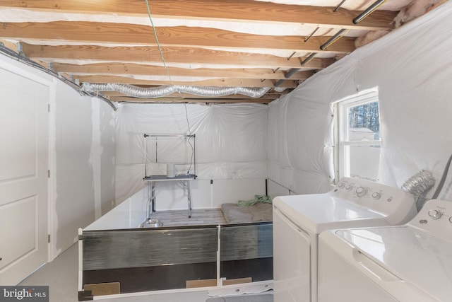 washroom featuring separate washer and dryer