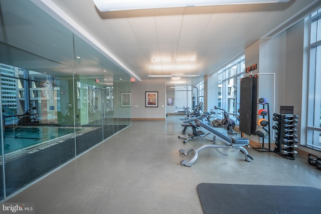 view of workout area