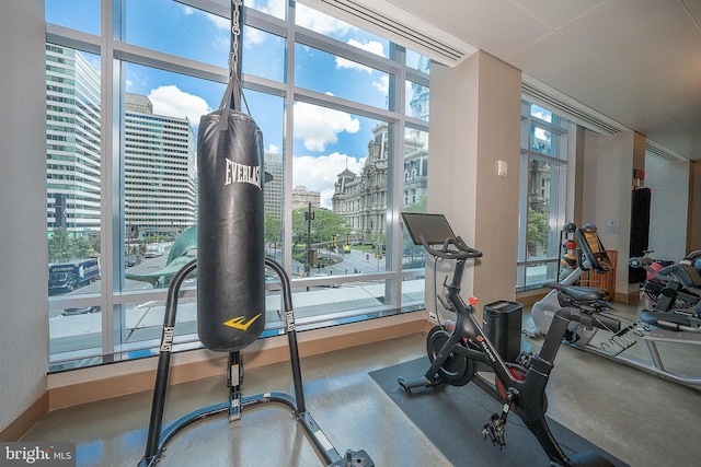 view of exercise room