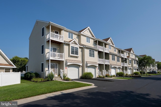 view of building exterior with a garage