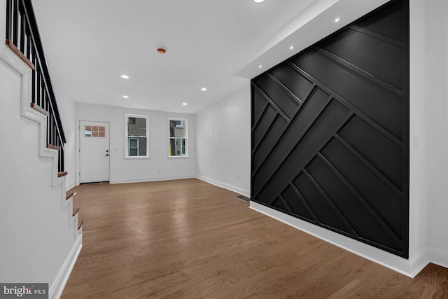 entryway with light wood-type flooring