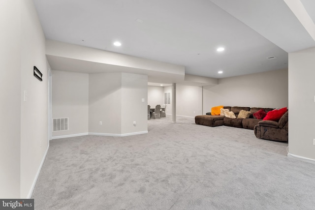 view of carpeted living room