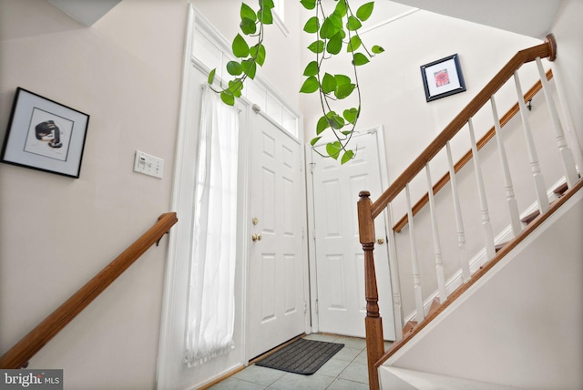 view of tiled foyer