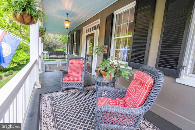 view of patio with a porch