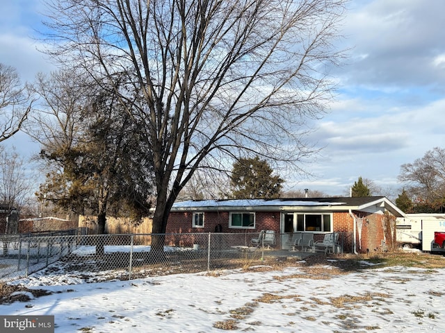 view of front facade featuring covered porch