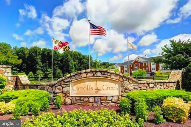 view of community sign