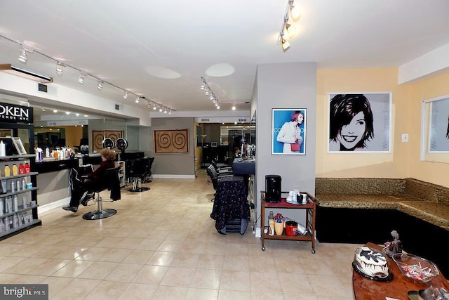 misc room featuring light tile patterned flooring