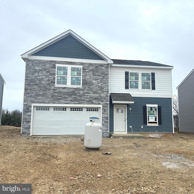 view of front of house featuring a garage