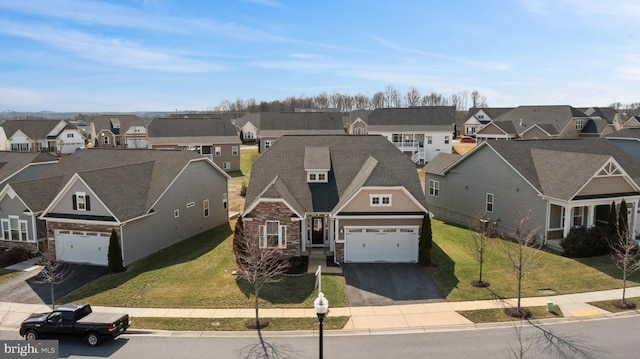 aerial view featuring a residential view