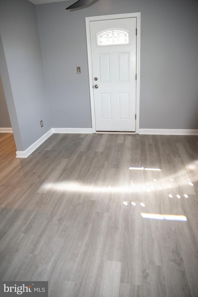 entrance foyer with hardwood / wood-style floors