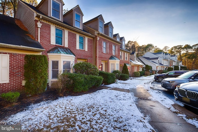 view of snow covered exterior