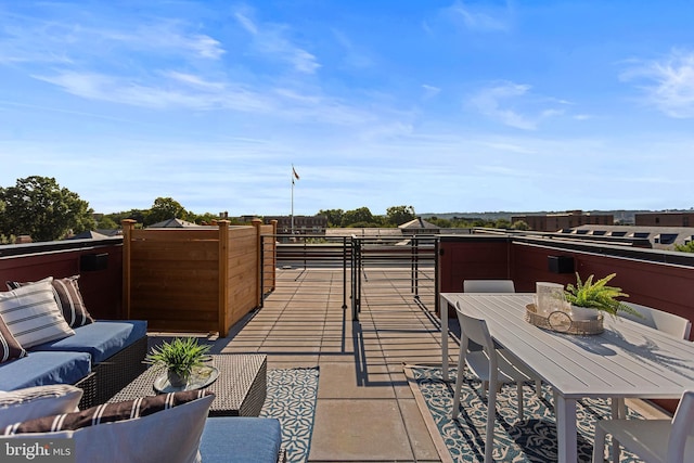 view of patio / terrace with an outdoor living space