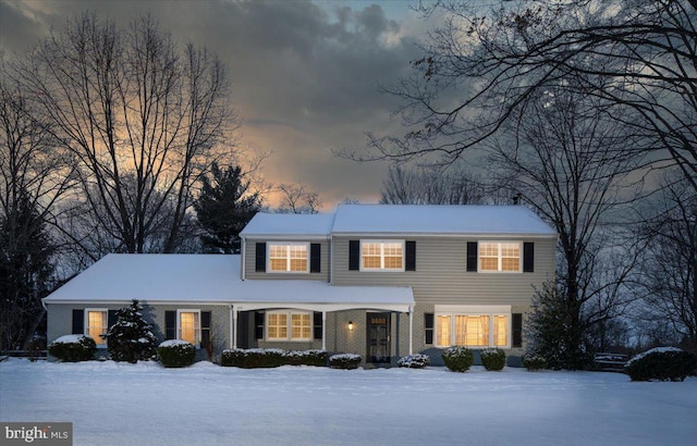 view of colonial inspired home