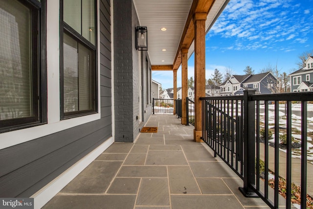 balcony with covered porch