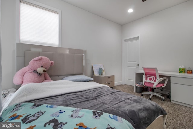 view of carpeted bedroom