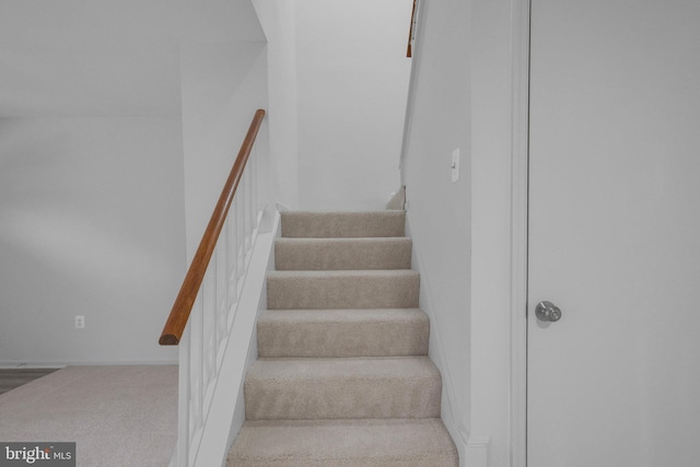 stairway with carpet