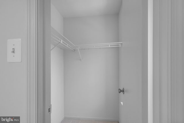 view of walk in closet