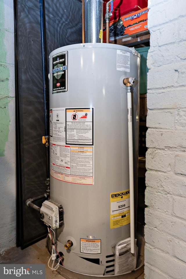 utilities featuring gas water heater